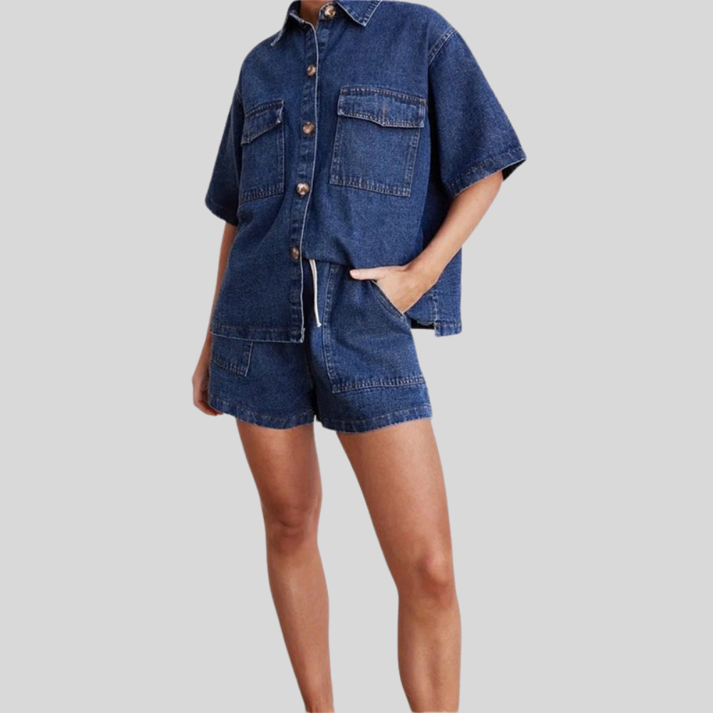 Casual Shirt Shorts Set