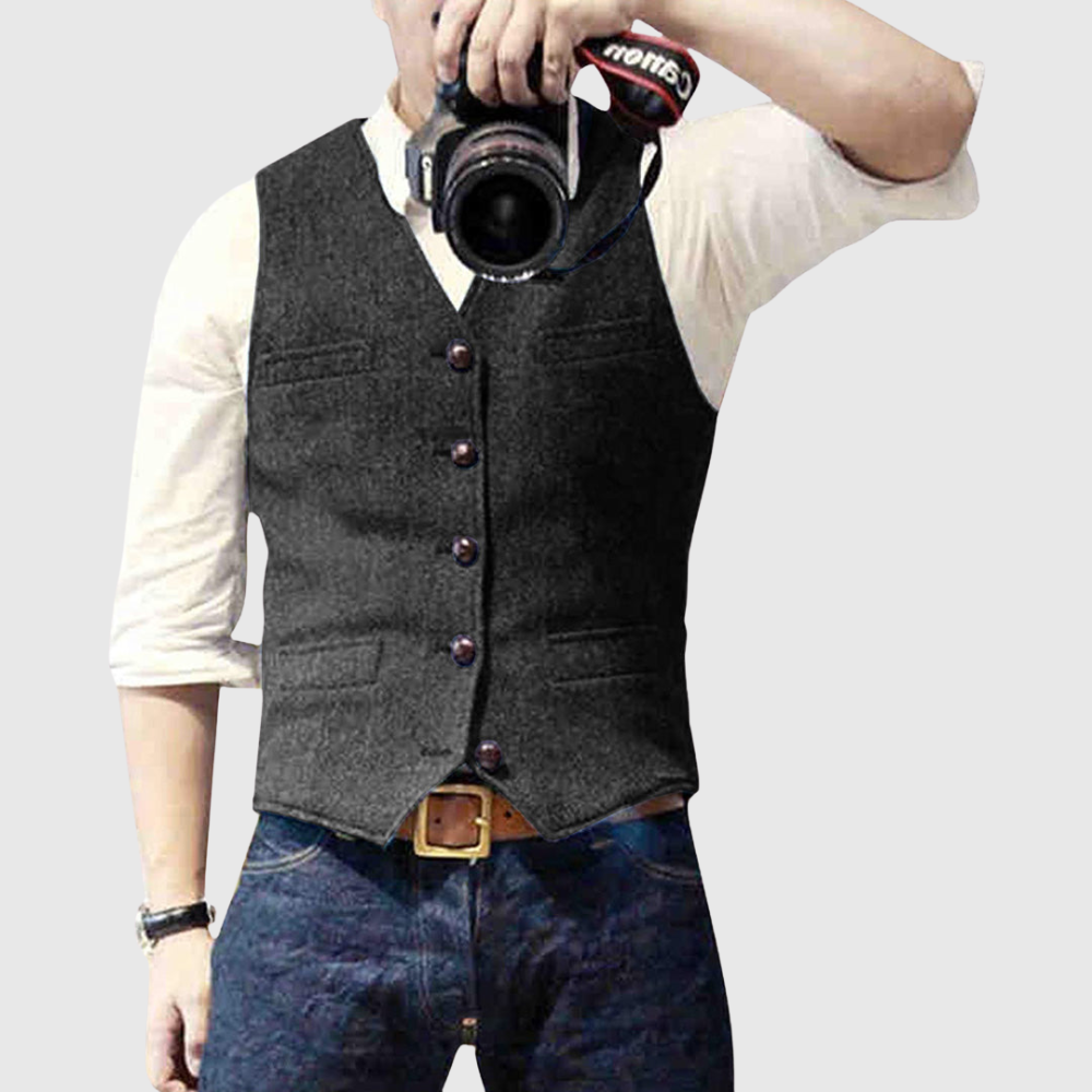 Slim Fit Button Front Waistcoat