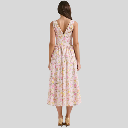 Tropical Print Midi Sundress