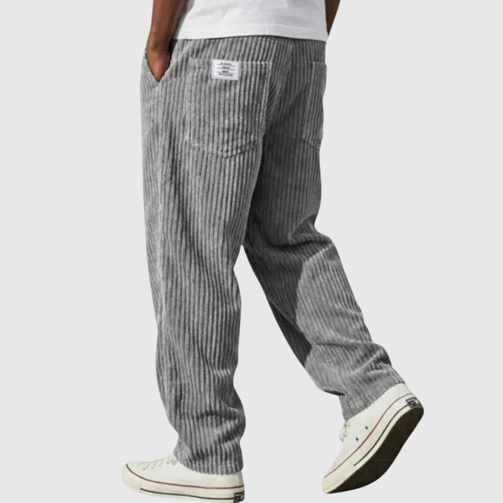 Relaxed Fit Casual Corduroy Trousers