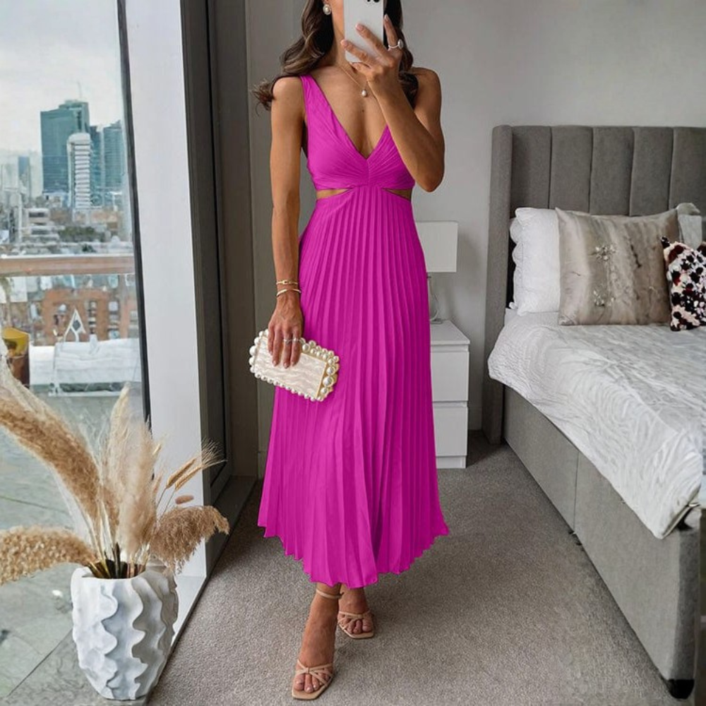 Graceful Chiffon Midi Dress