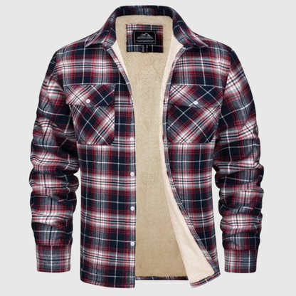 Warm Lined Plaid Casual Jacket