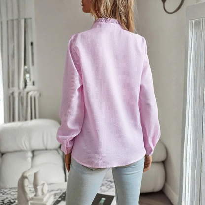 Striped Ruffle Top Long Sleeve
