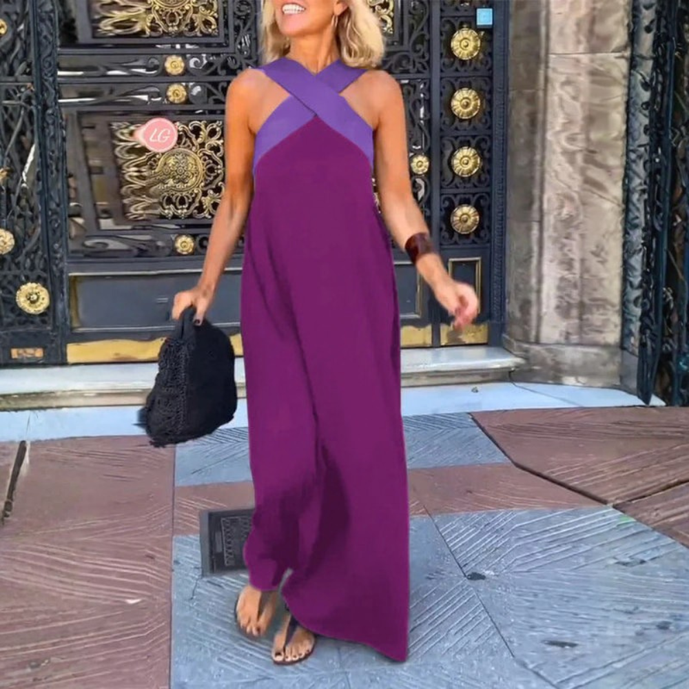 Breathable Crossed Maxi Dress