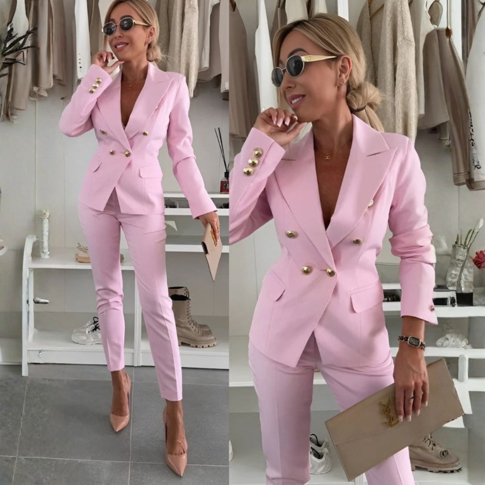 Sleek Double Breasted Suit