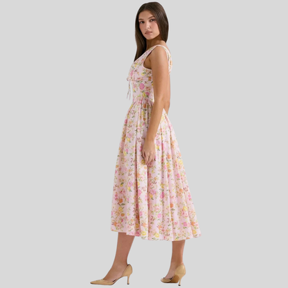 Tropical Print Midi Sundress