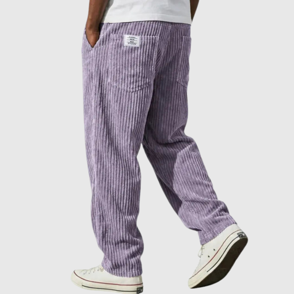 Relaxed Fit Casual Corduroy Trousers