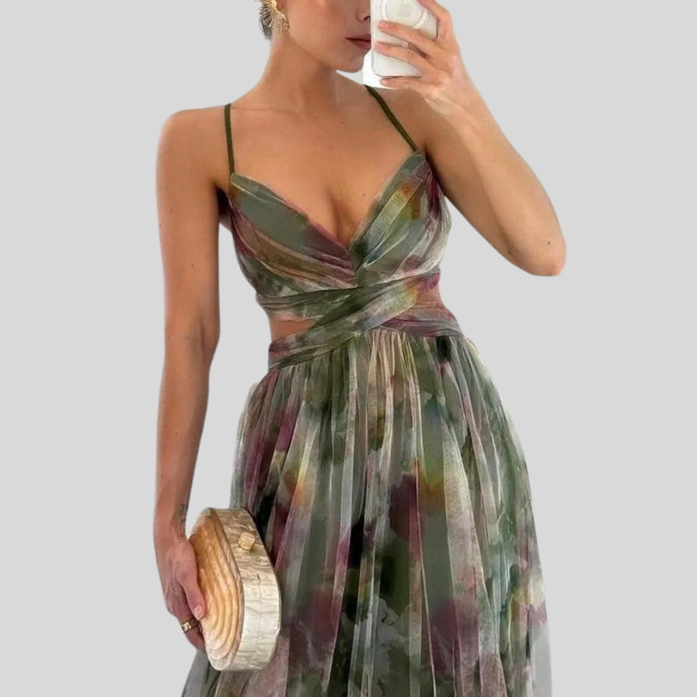 Airy Floral Maxi Dress