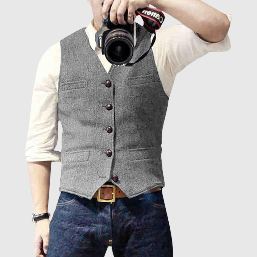 Slim Fit Button Front Waistcoat