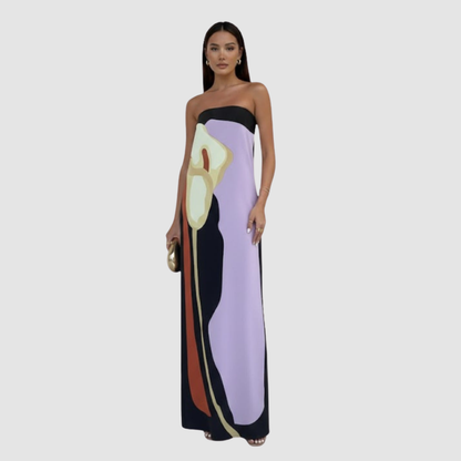 Floral Strapless Maxi Dress