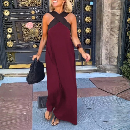 Breathable Crossed Maxi Dress