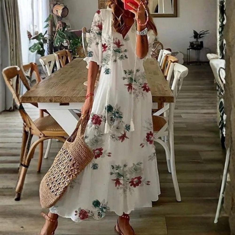 Boho Tassel Maxi Dress