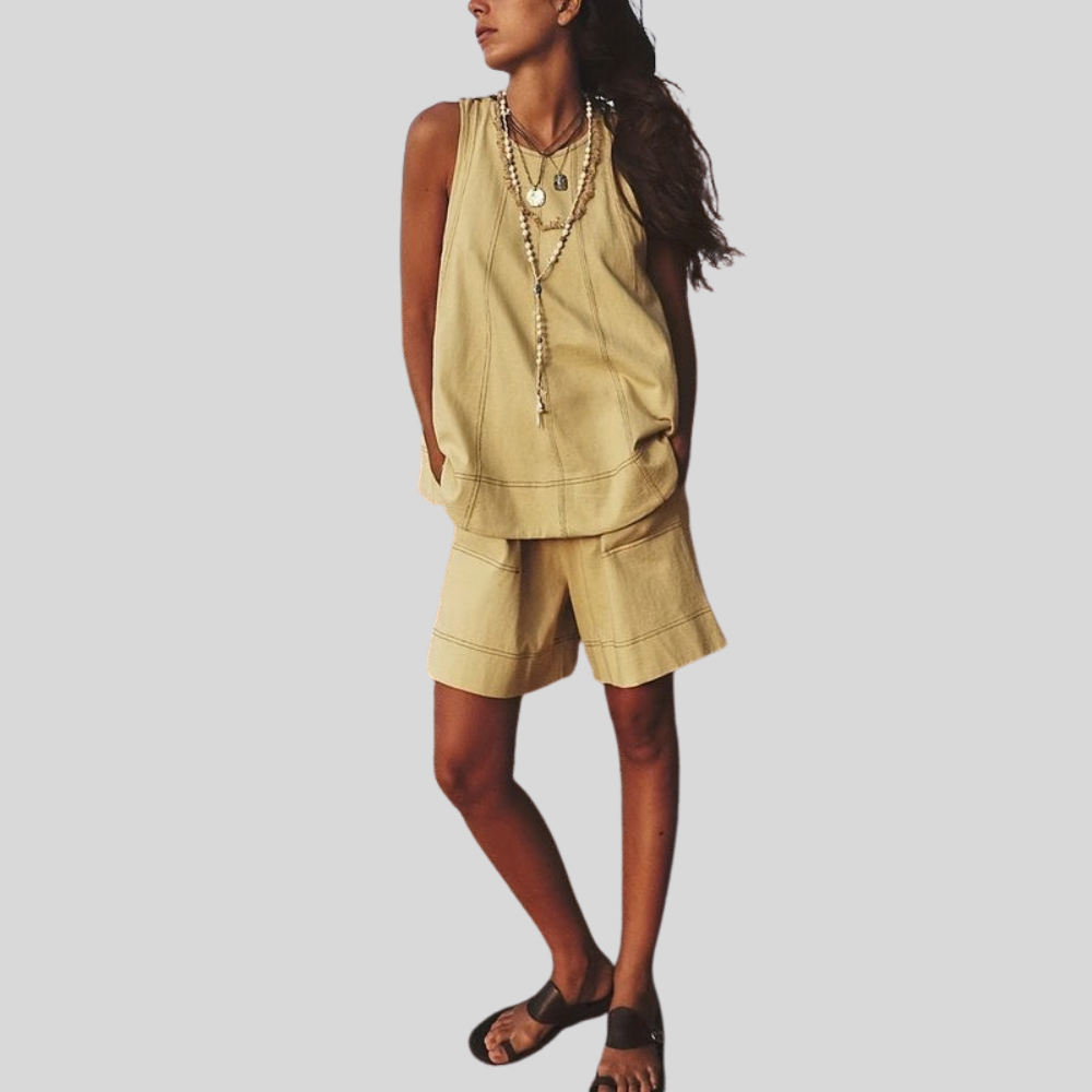 Sleeveless Two Piece Set
