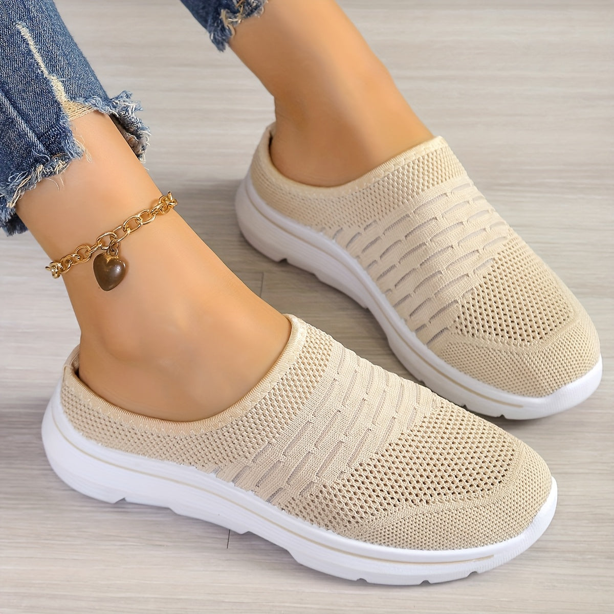 Breathable Mule Slip On Sneakers