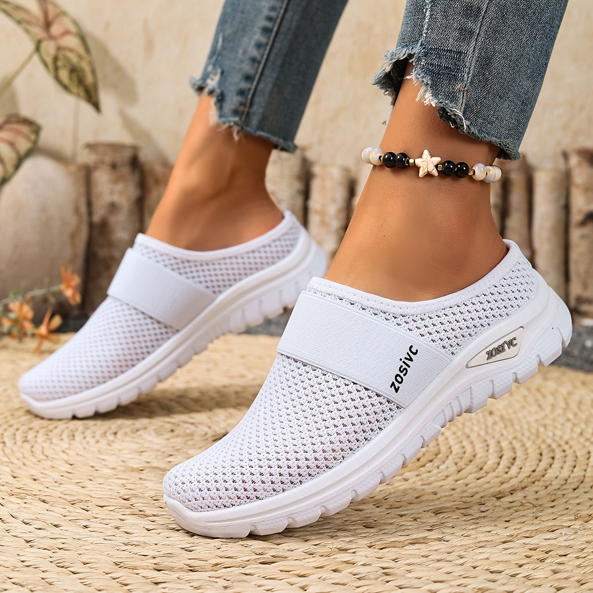 Breathable Strap Slip On Sneakers
