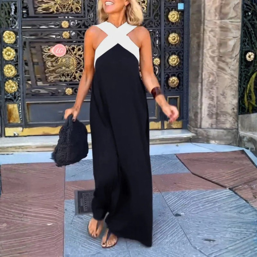 Breathable Crossed Maxi Dress
