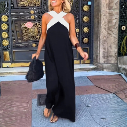 Breathable Crossed Maxi Dress