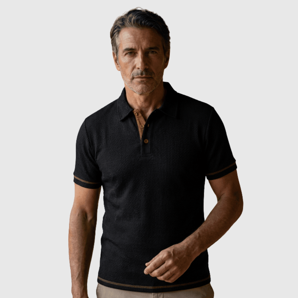Modern Textured Airy Polo Shirt