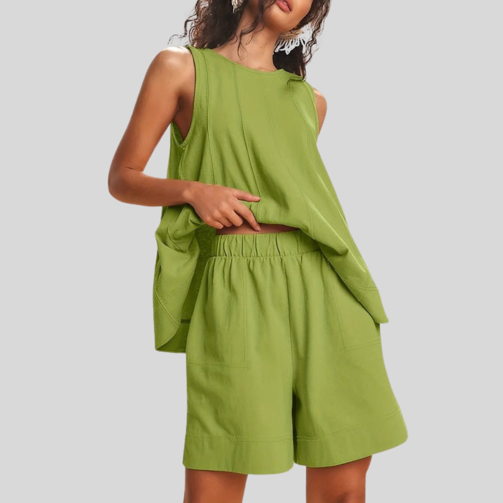 Sleeveless Two Piece Set