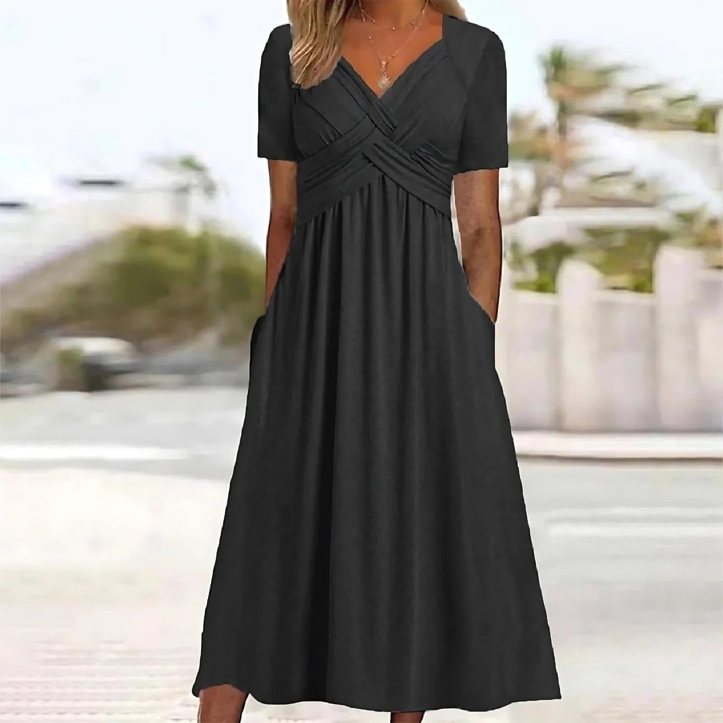 A-Line Midi Dress for Wedding Guests and Summer Events 2