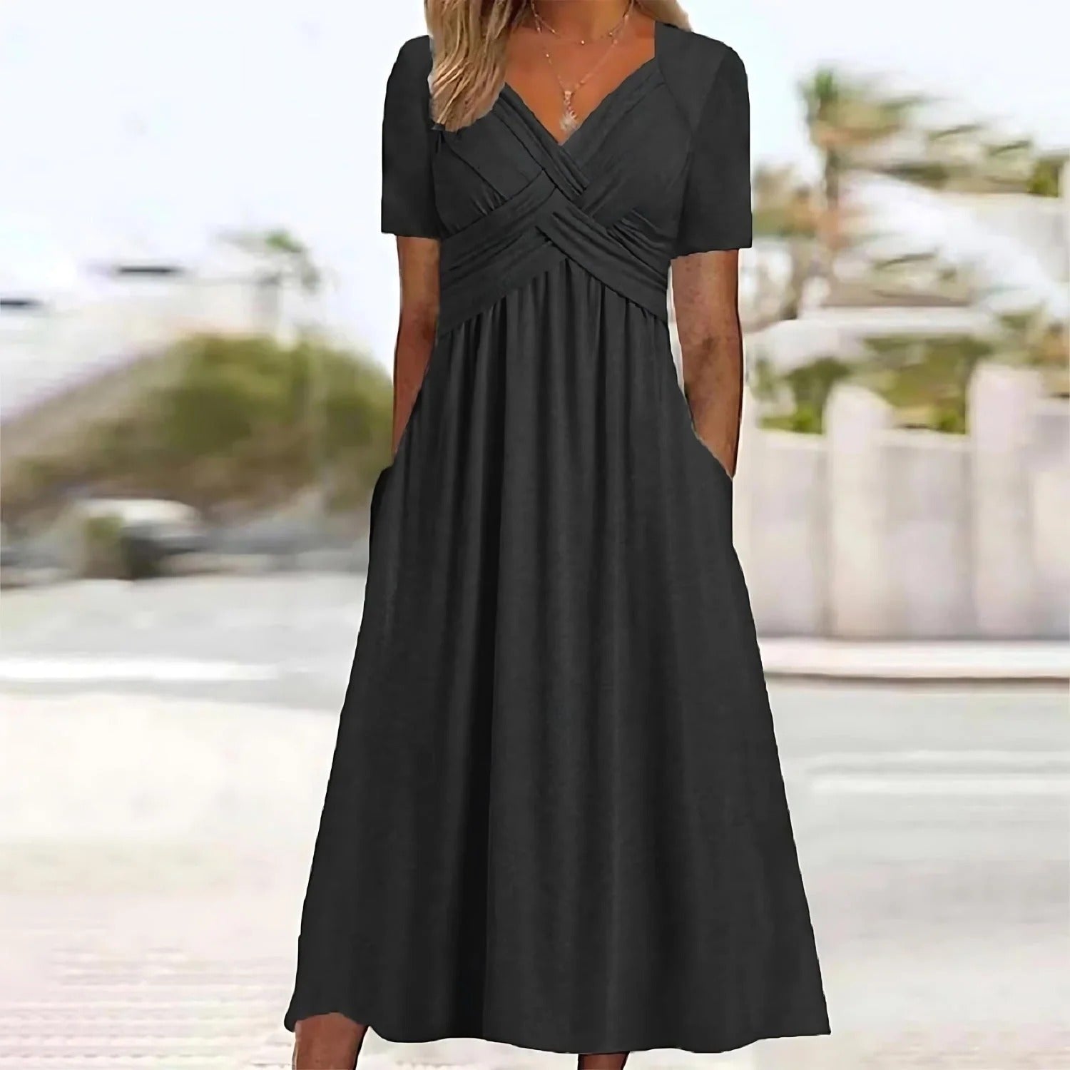 A-Line Midi Dress for Wedding Guests and Summer Events 2