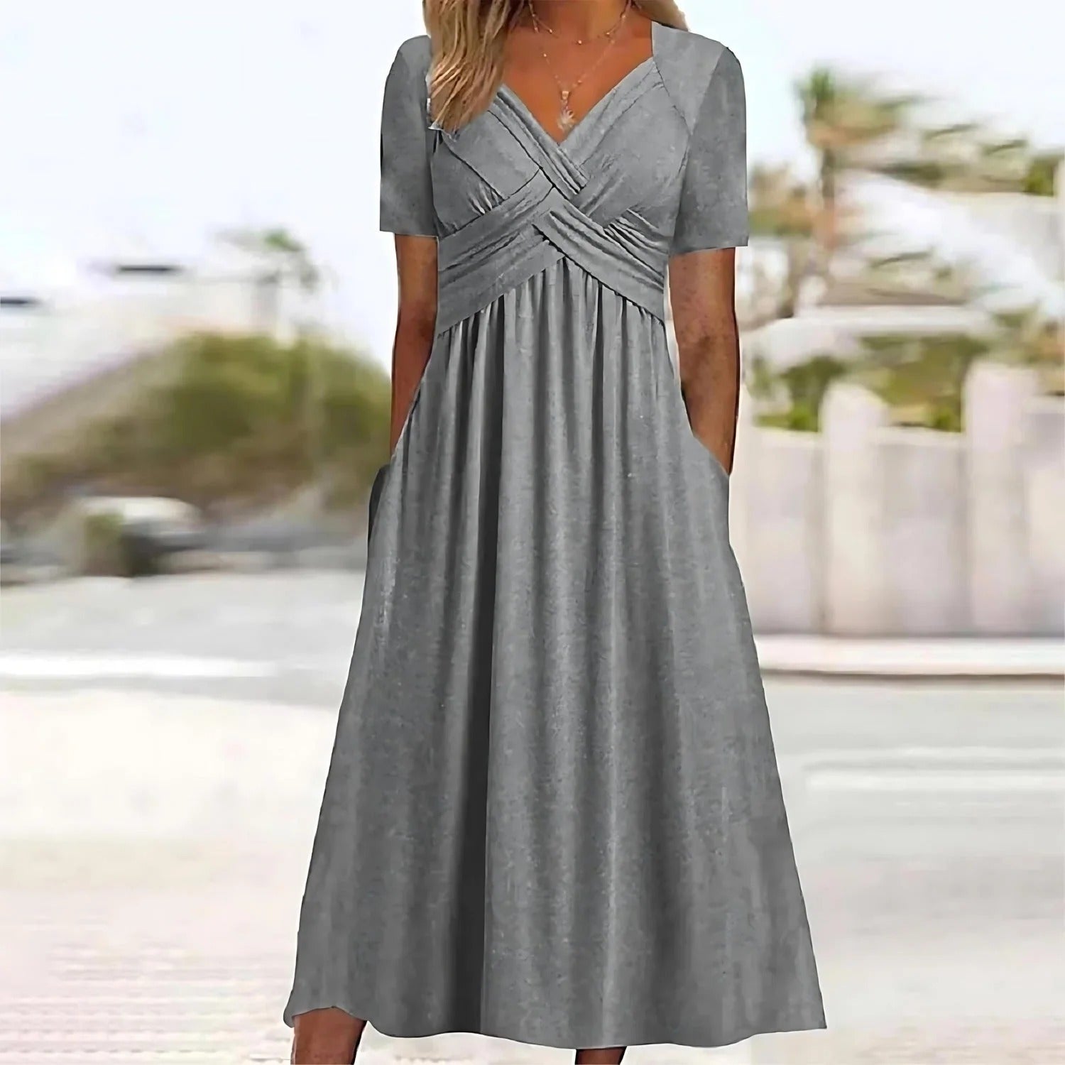 A-Line Midi Dress for Wedding Guests and Summer Events 3