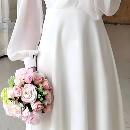 Romantic Puff Sleeve Wedding Dress