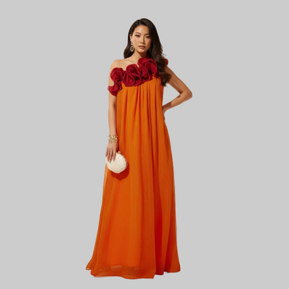 Graceful One Shoulder Evening Gown