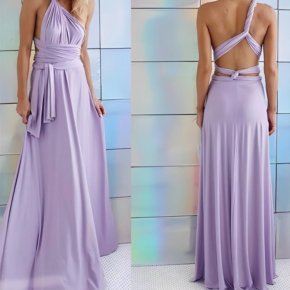 Airy Chiffon Wrap Maxi Dress