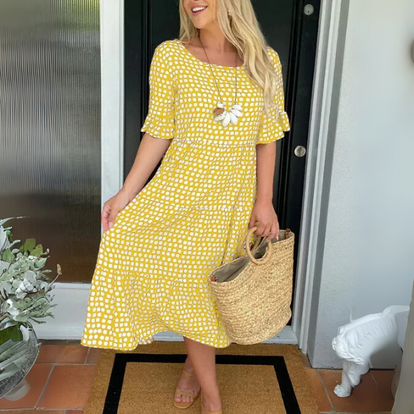 Graceful Midi Dress Tiered