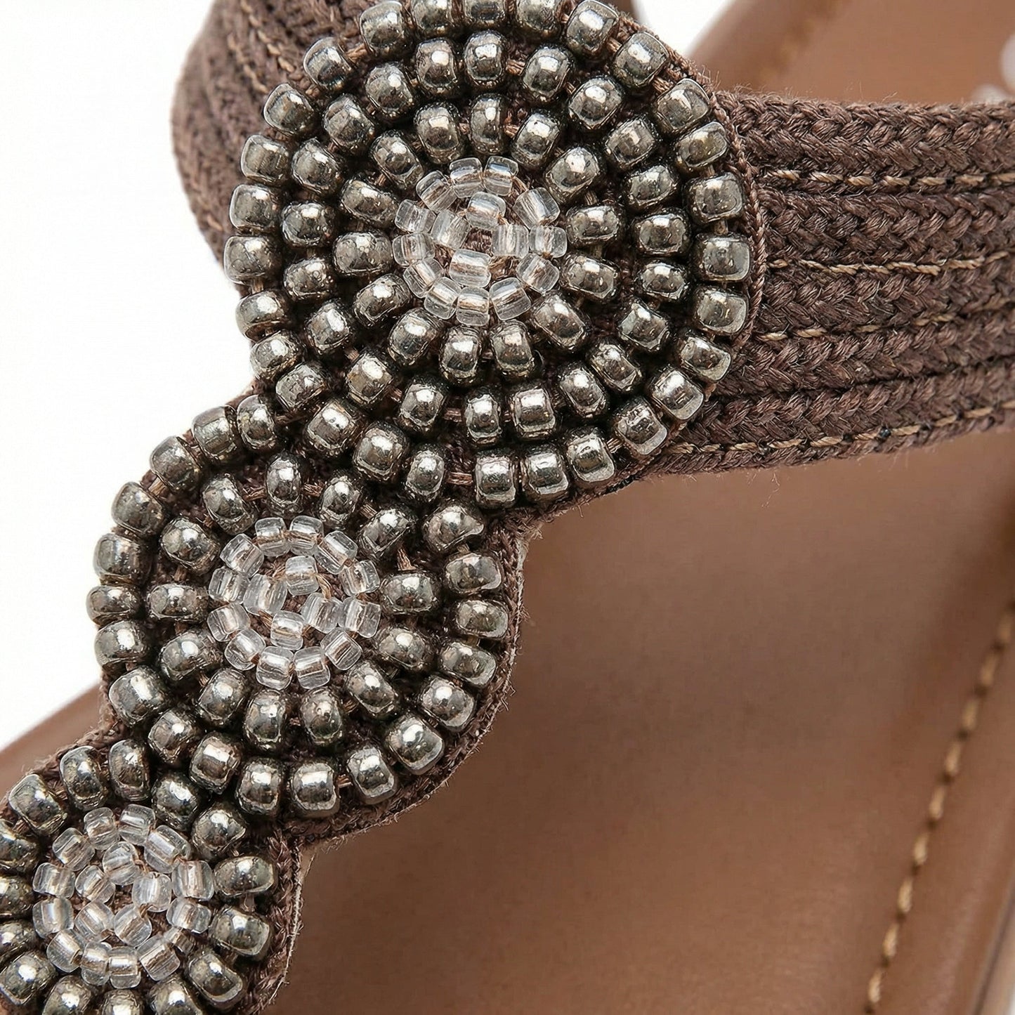 Bohemian Flat Sandals with Beaded Detail for Effortless Style 4
