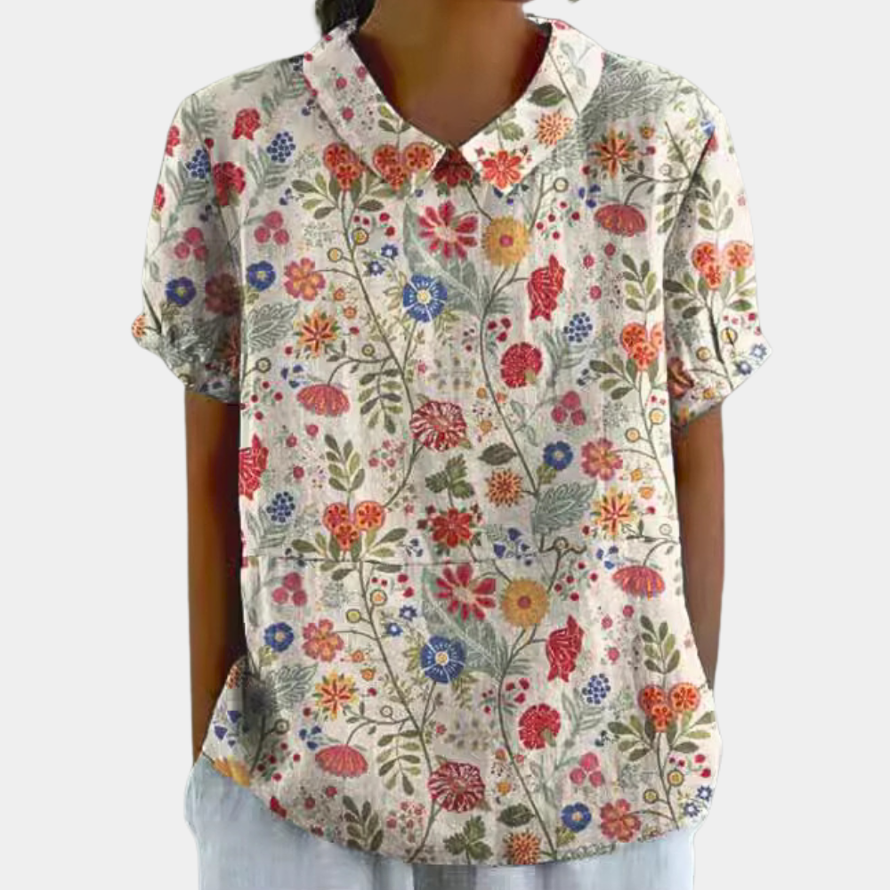 Floral Peter Pan Collar Blouse