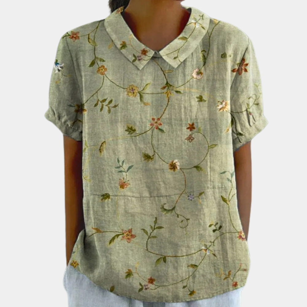 Floral Peter Pan Collar Blouse