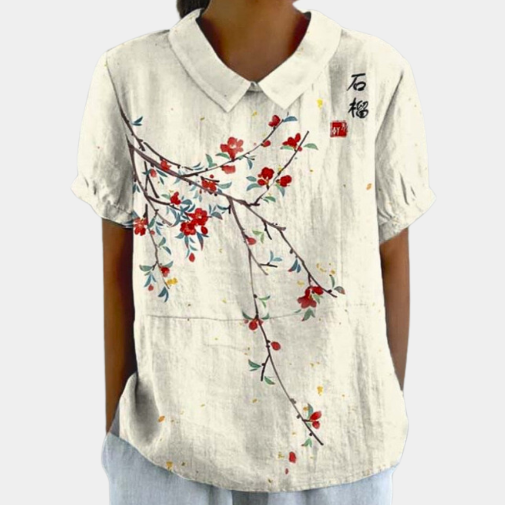 Floral Peter Pan Collar Blouse