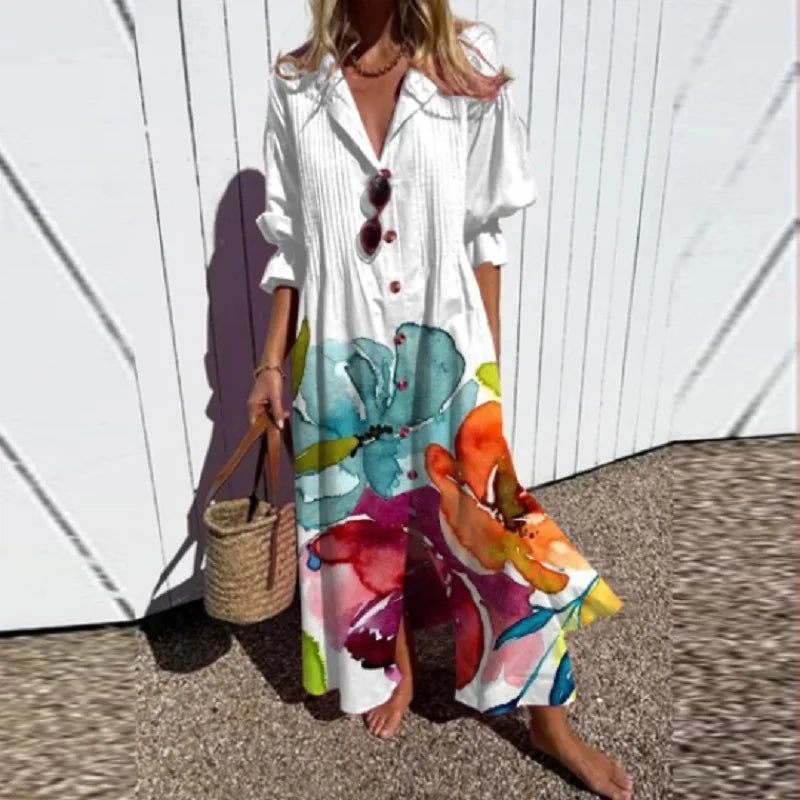 Bohemian Flowing Midi Dress