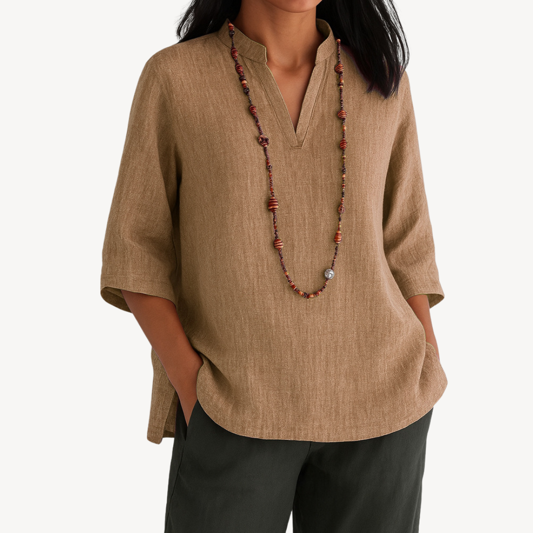 Casual Linen Tunic Top for Effortless Summer Style and Comfort 1