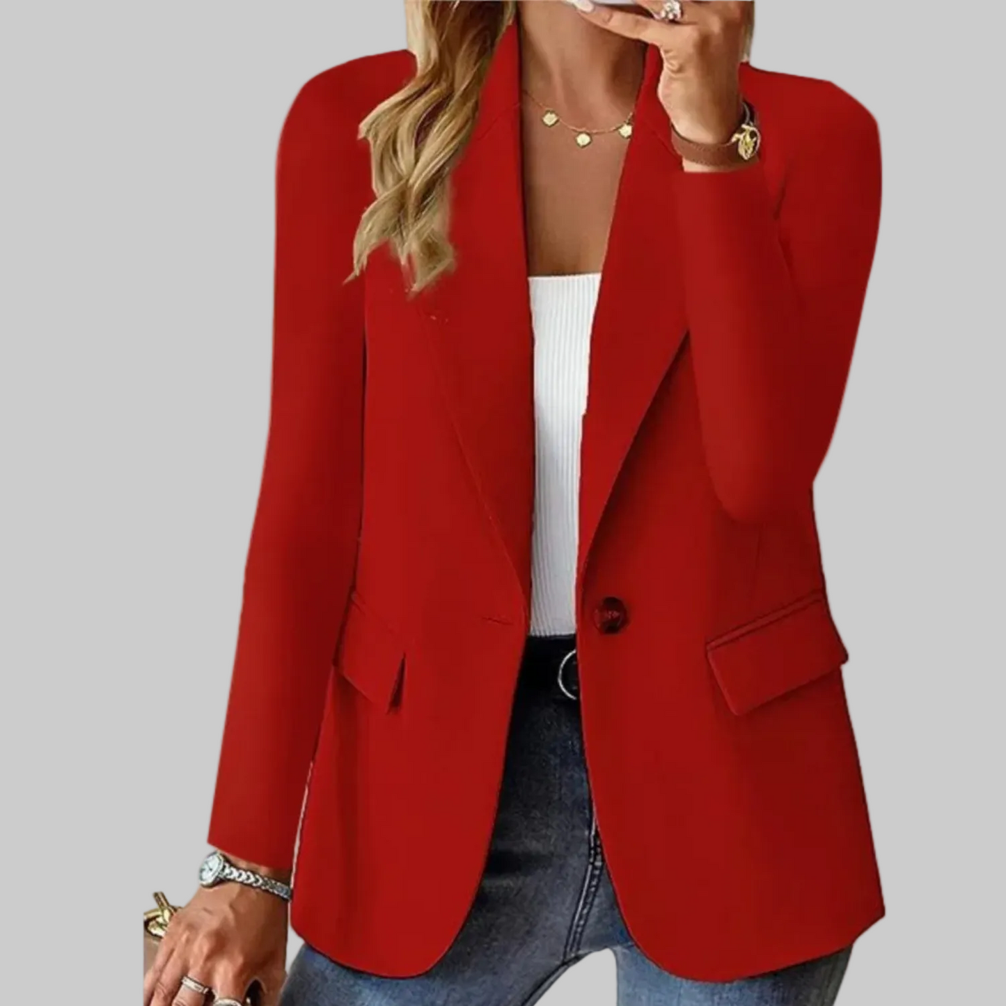 Sleek Linen Blazer Jacket