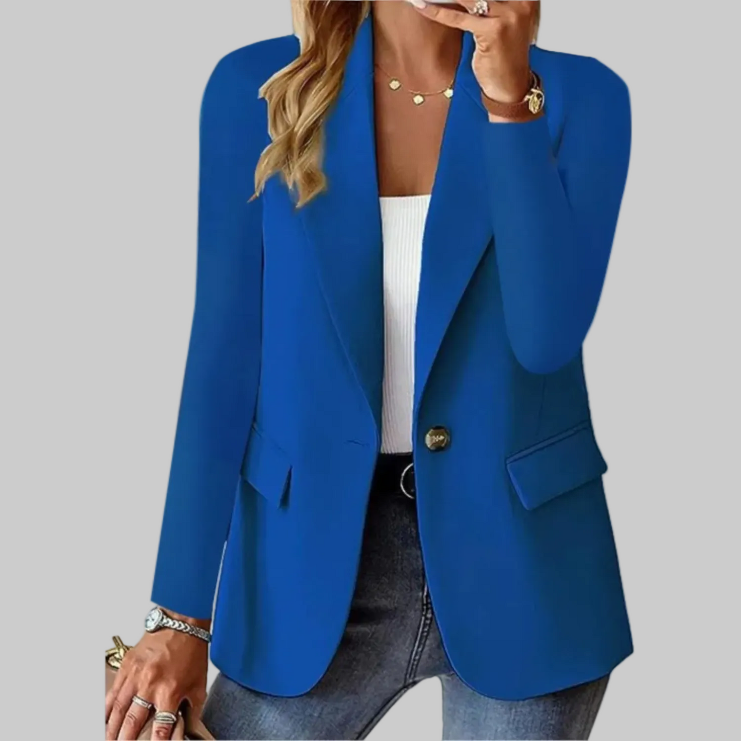 Sleek Linen Blazer Jacket