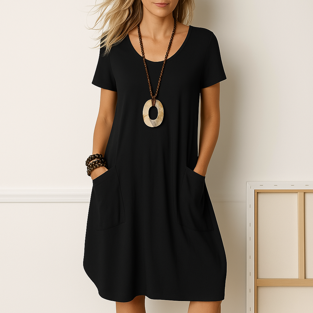Chic Midi Dress Tummy Coverage