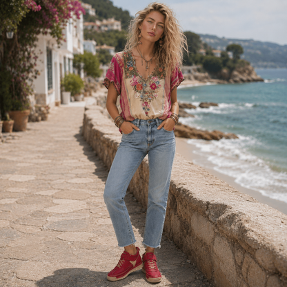 Relaxed Fit V Neck Tees