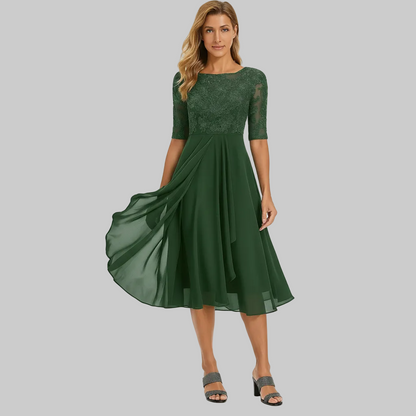 Soft Lace Midi Dress