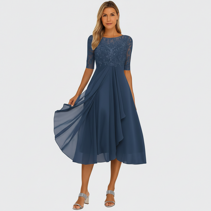 Soft Lace Midi Dress