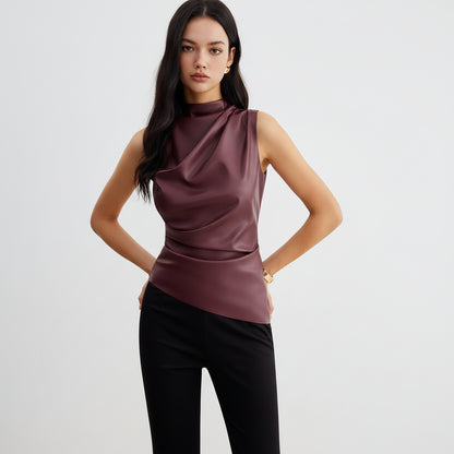Chic Faux Leather Tank Top for Effortless Style and Versatile Fashion 1