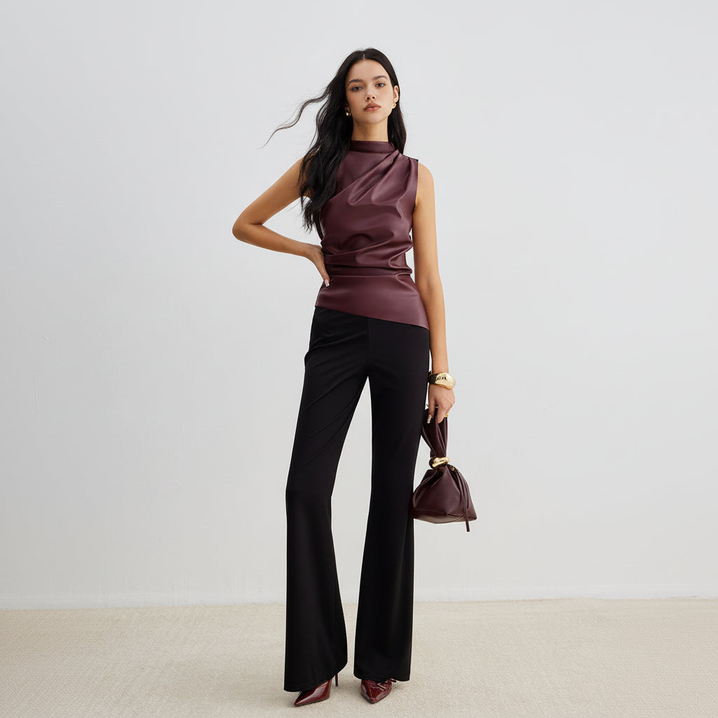 Chic Faux Leather Tank Top for Effortless Style and Versatile Fashion 2