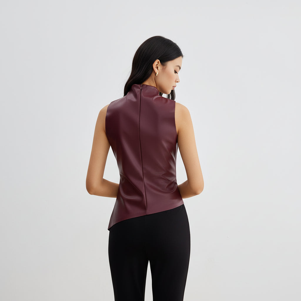 Chic Faux Leather Tank Top for Effortless Style and Versatile Fashion 5