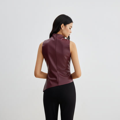 Chic Faux Leather Tank Top for Effortless Style and Versatile Fashion 5