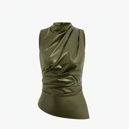 Chic Faux Leather Tank Top for Effortless Style and Versatile Fashion 8