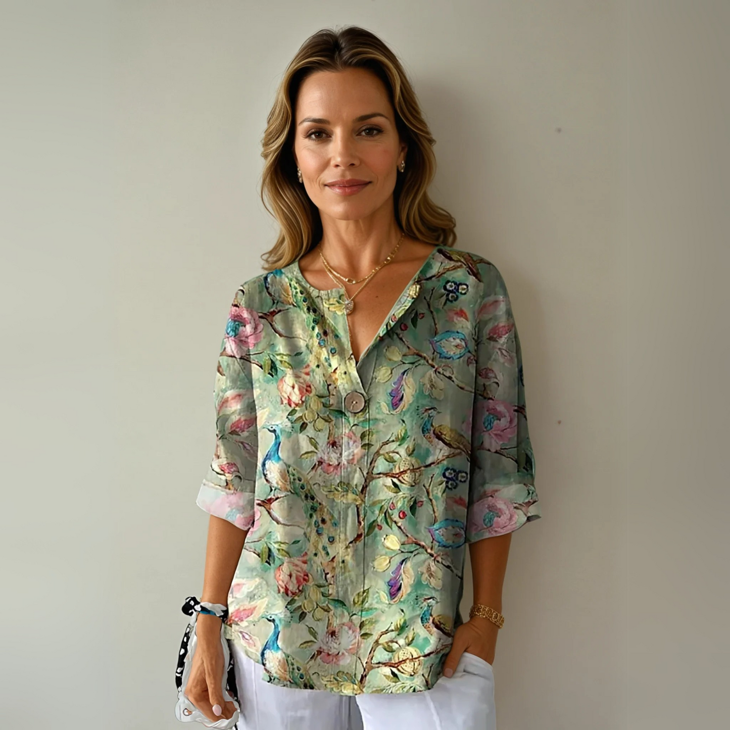 Chic Floral Print Blouse for Effortless Summer Style and Comfort 2