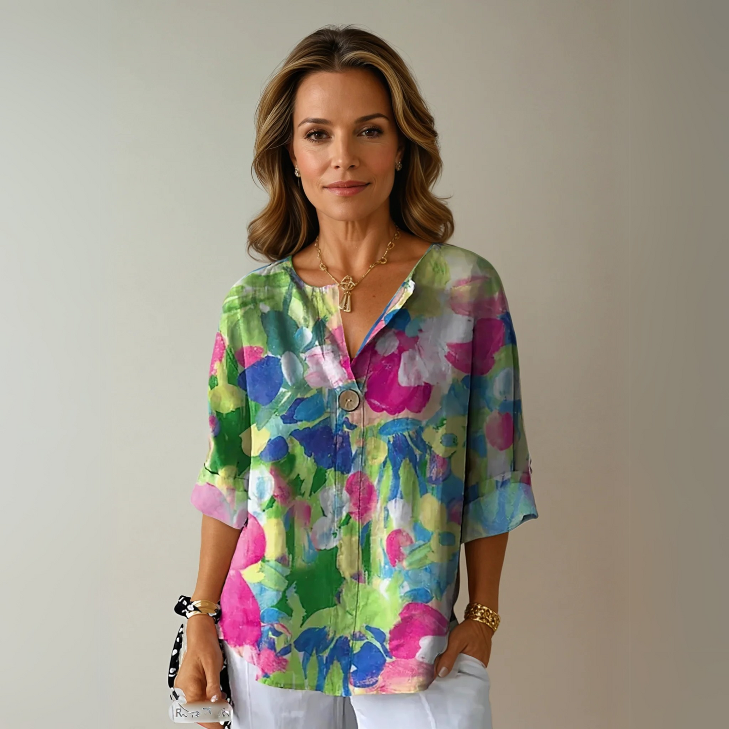 Chic Floral Print Blouse for Effortless Summer Style and Comfort 3
