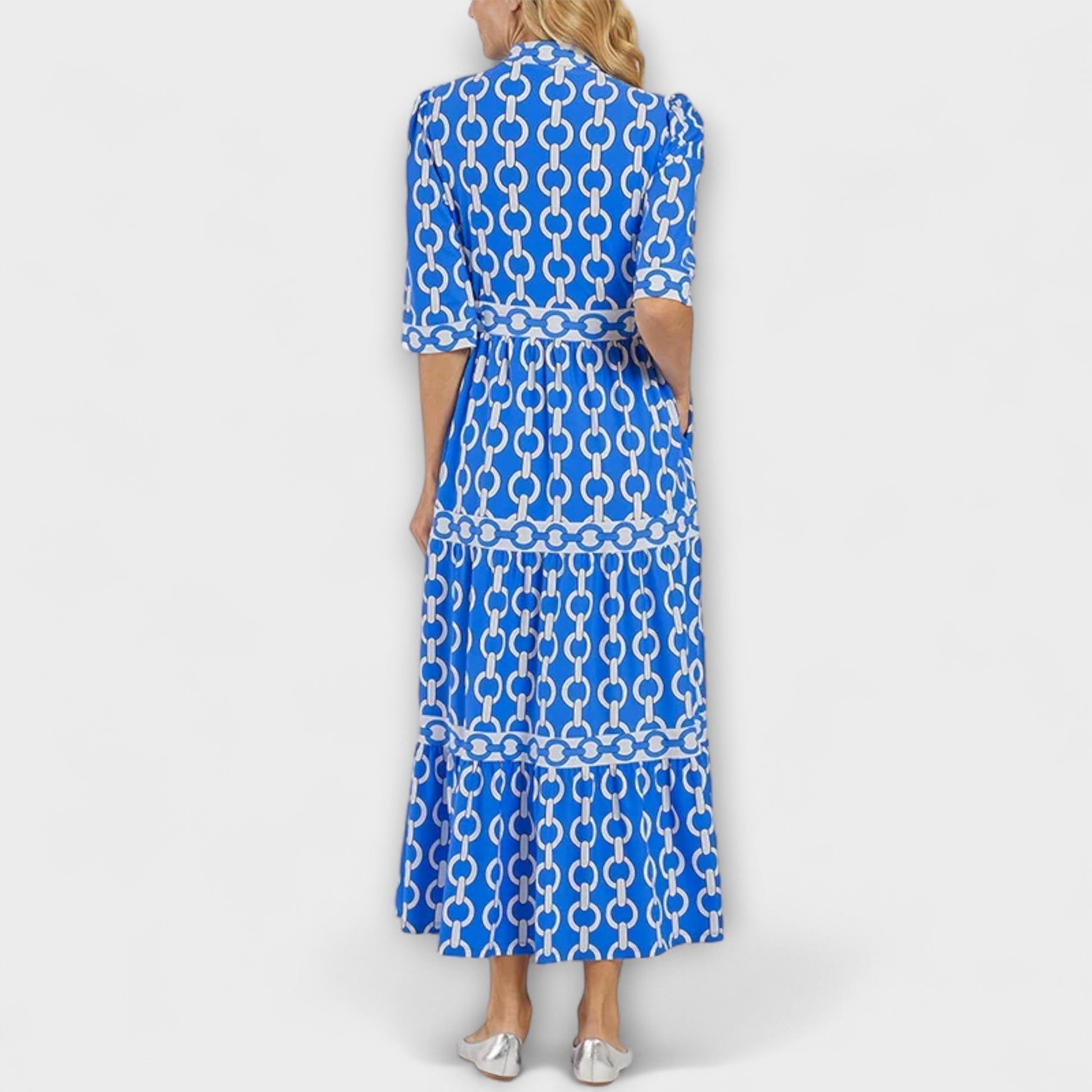 Chic Midi Dress with Eye-Catching Chain Pattern for Effortless Style 6